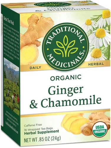 Vista 9 de Traditional Medicinals Té de hierbas orgánico de jengibre y manzanilla, alivia la indigestión ocasional o las náuseas (paquete de 3) – 48 bolsas