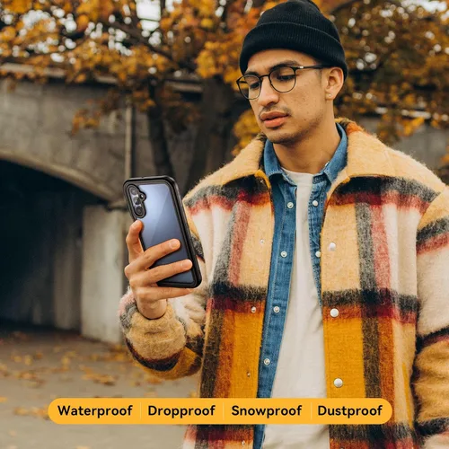 Vista 7 de Lanhiem Funda para teléfono Samsung Galaxy A15 5G, IP68 impermeable a prueba de polvo con protector de pantalla, funda protectora de cuerpo completo