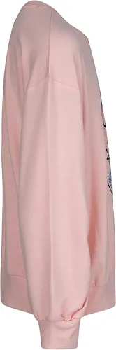 Vista 4 de Converse Sudadera con parche fruncido para niña (niños grandes), color rosa tormenta, LG (12-14 niños grandes), Rosa (storm pink)