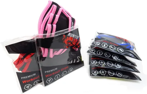 Vista 8 de RUNTOP Guantes de entrenamiento para fitness, entrenamiento cruzado, WODS, gimnasio, yoga, ejercicio, almohadillas de agarre para levantamiento