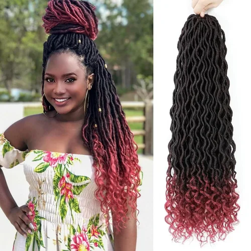 Vista 26 de Cabello Corto de Locs Falsos para Crochet Pre-Enrollado 12 Pulgadas 6 Paquetes Cabello de Locs de Diosa para Crochet Locs Falsos Suaves con Puntas