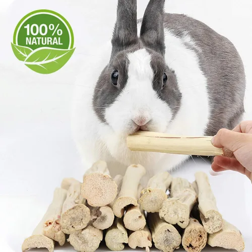 Vista 3 de BWOGUE Bocadillos para mascotas de 10.58 oz, juguete masticable de bambú dulce para ardillas, conejillos de indias, hámster chinchilla