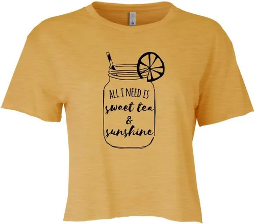 Vista 23 de Women's Screen Printed Crop Tee, Shirts With Sayings