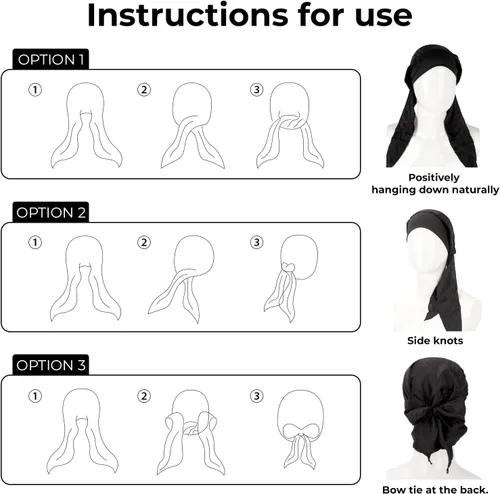 Vista 5 de FADACHY Gorros de cáncer para mujeres, turbantes de quimioterapia, bufanda para la cabeza para pacientes con pérdida de cabello, quimioterapia