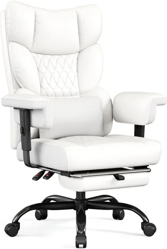 Vista 9 de Misolant Silla de oficina grande y alta con reposapiés, silla de escritorio ejecutiva de respaldo alto con reposabrazos de elevación ajustable Todo