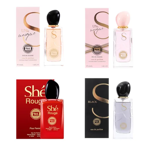 Vista 10 de Hybrid & Company Mujer 4 unids Black Opinion La Vie En Rose Paris Para Su Primavera Floración Perfume Natural Spray Fresco Fragancia