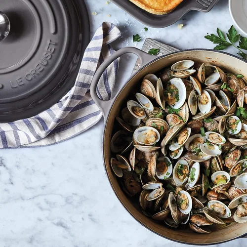Vista 6 de Le Creuset Signature - Juego de utensilios de cocina de hierro fundido, 9 piezas (Oyster)
