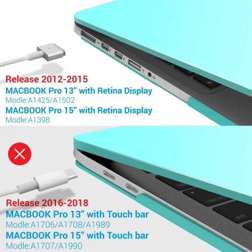 Vista 172 de IBENZER - Compatible con Funda para MacBook Pro de 13 Pulgadas 2015 2014 2013 Finales 2012 A1502 A1425, Carcasa Rígida con Cubierta para Teclado