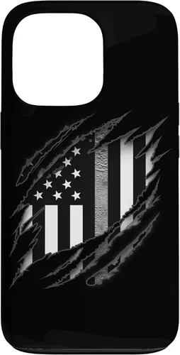Vista 10 de Correctional Correctional Officers Silver Line - Carcasa para iPhone 16 con la bandera estadounidense