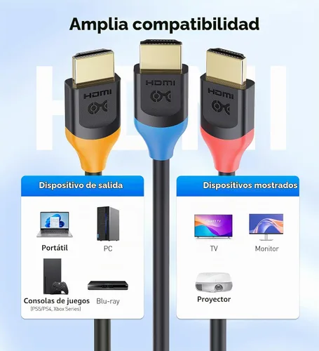 Vista 6 de Cables HDMI de alta velocidad de Cable Matters, chapados en oro, compatible con resolución 3D y 4K (paquete de 3)