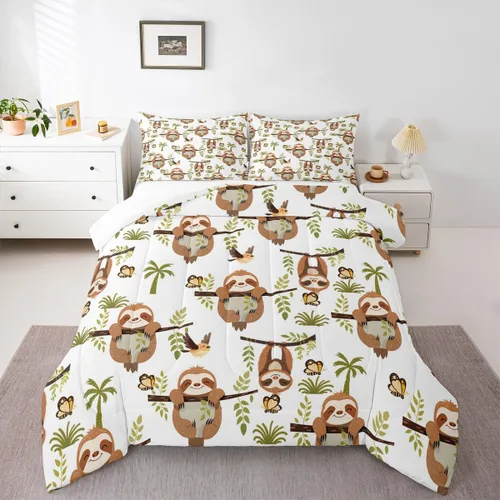 Vista 27 de Feelyou Juego de edredón de dibujos animados de gatos, juego de edredón de gatitos y flores, para niños, niñas, adolescentes, mascotas, gatos, juego