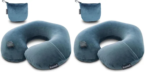 Vista 24 de Keemall Almohada de Cuello de Coche Inflable, Almohada de Reposacabezas de Coche Inflable Suave para Asiento de Conducción con Correa Ajustable