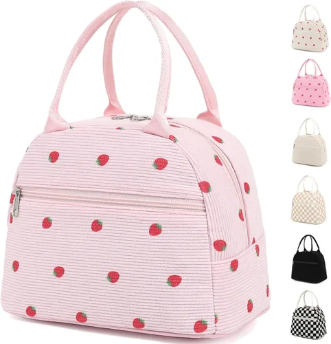 Vista 9 de GYEUKHAM - Bolsa de almuerzo para mujeres, fiambrera para hombres adultos y niños niñas, pequeña y linda, con gran capacidad, bolsa de almuerzo