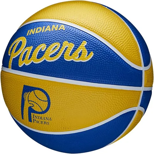 Vista 3 de Wilson NBA Team Retro Mini Balones de Baloncesto - Tamaño Mini - 3" Indiana Pacers