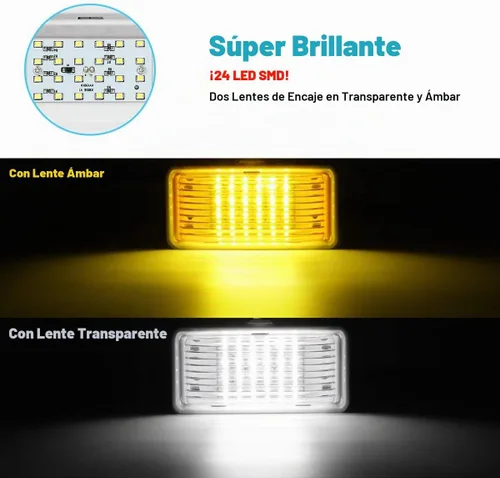 Vista 3 de Partsam Luz LED rectangular para porche RV con interruptor de encendido/apagado, lámpara exterior de casa rodante, repuesto para casas rodantes