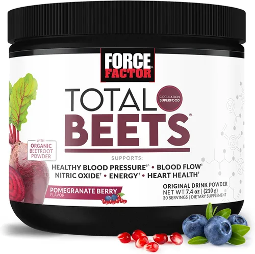 Vista 12 de Force Factor Total Beets - Delicioso superalimento en polvo con nitratos para apoyar un corazón saludable, circulación, flujo sanguíneo, óxido