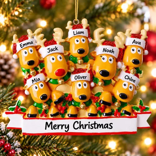 Vista 17 de Bemaystar 2025 Adornos Personalizados de Primer Navidad del Bebé - Adornos de Navidad de Resina Hechos a Mano con Nombre y Año - Adornos de Navidad