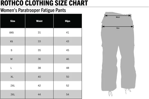 Vista 2 de Rothco - Pantalones estilo paracaidista vintage para mujeres