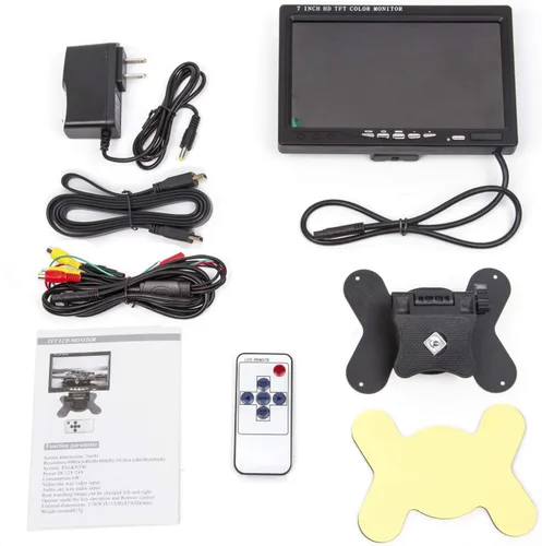 Vista 7 de Monitor de 7 pulgadas HDMI - 1024x600 HD TFT Pantalla LCD AV VGA entrada Altavoz incorporado para Raspberry Pi 3 Modelo B+3B CCTV PC DVR Car