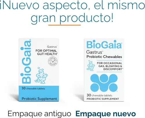 Vista 2 de BioGaia Gastrus Probiótico para la Salud Intestinal Alivia el Malestar Abdominal, los Gases y la Hinchazón Promueve la Regularidad y un
