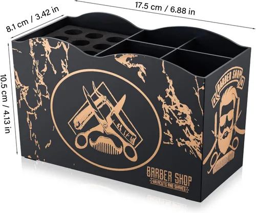 Vista 5 de Noverlife - Caja organizadora profesional para tijeras de barbero, organizador de almacenamiento para tijeras de peluquería de salón, peines, clips
