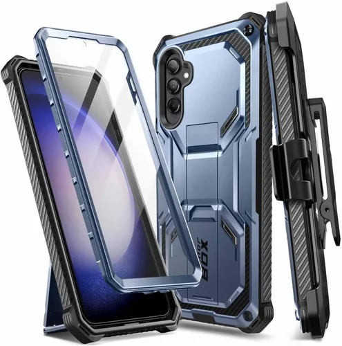 Vista 20 de i-Blason Armorbox - Funda para Samsung Galaxy S23 con soporte y clip para el cinturón, protector de pantalla integrado, 2 marcos frontales