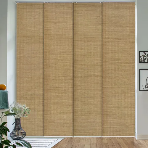 Vista 13 de GoDear Design - Persianas verticales ajustables para puertas corredizas, riel extensible de 45.8 a 86 pulgadas de ancho, cortinas de panel