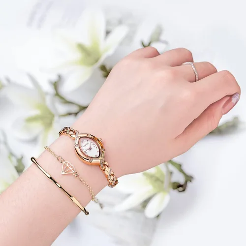 Vista 5 de Time100 Women's Watches Bracelet Dial Ladies Fashion Dress Quartz Wrist Watch Oval Square Round Mini Women Watch Waterproof
