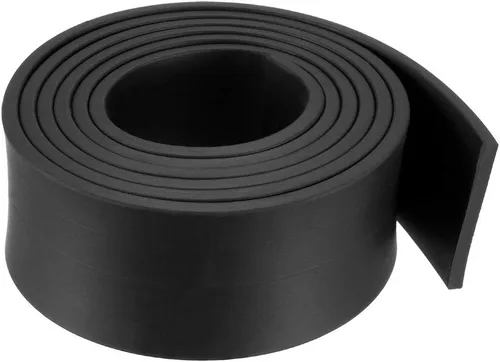 Vista 75 de uxcell Tira de sello de goma rectangular maciza, 0.197 in de ancho, 0.118 in de grosor, 3.3 ft de largo, color negro
