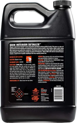 Vista 4 de Meguiar's D14901 Quik Interior Detailer, 1 galón, color negro