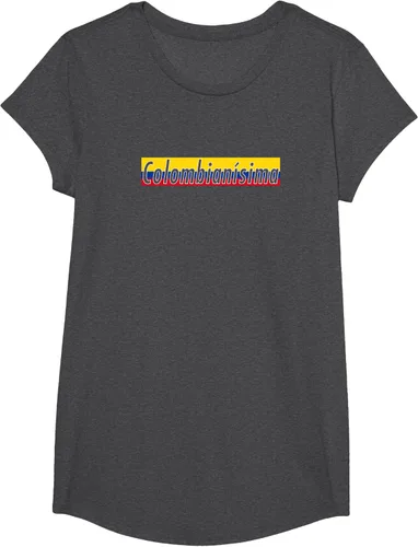 Vista 41 de Camisas Colombianisima Colombia para mujer Bandera de Colombia, Negro, S
