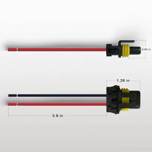 Vista 2 de 9005 9006 - Arnés de cableado hembra para faros delanteros antiniebla (paquete de 2)