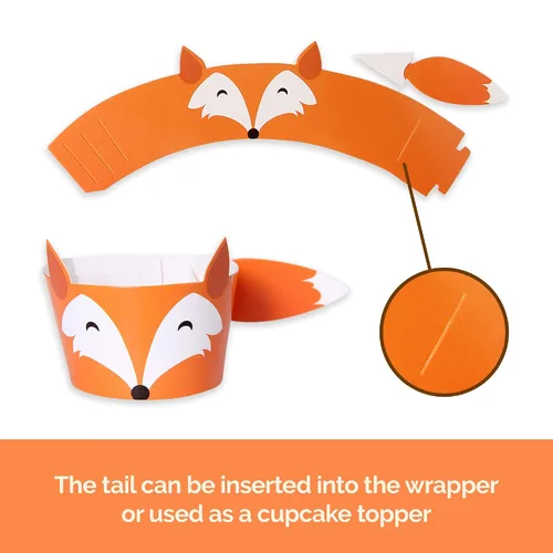 Vista 3 de Pop Fizz Designs Woodland Baby Shower - Juego de 24 criaturas del bosque para baby showers