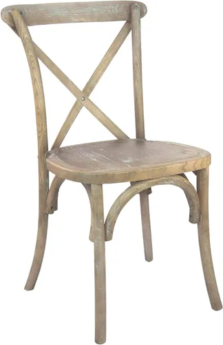 Vista 16 de Flash Furniture Advantage Medium con silla X-Back de grano blanco Grano blanco medio