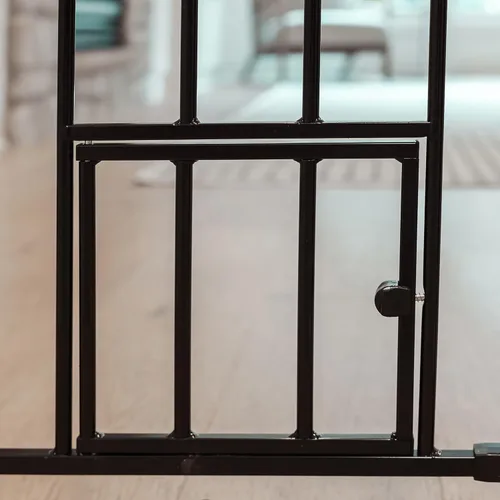 Vista 7 de Carlson - Puerta extra alta para mascotas con puerta pequeña para mascotas, para aberturas de 29 a 39 pulgadas de ancho, incluye kit de extensión