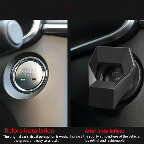 Vista 6 de Cubierta universal del botón de arranque del motor de aleación de aluminio del coche ajuste de control de potencia para Honda Civic Accord CRV XRV
