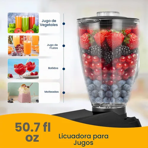 Vista 4 de VIVOHOME Batidora de pie 3 en 1, batidora de cabeza inclinable de 6 cuartos Negro