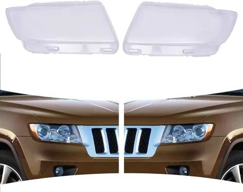 Vista 2 de CNCEST Par de fundas de lente de faros delanteros, izquierdo y derecho, repuesto para Jeep Grand Cherokee 2011 2012 2013