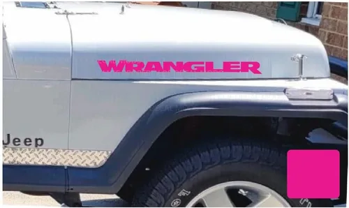 Vista 10 de Wrangler - Calcomanía para capó para Jeep Wrangler YJ (1986-1995) [rosa bebé] SJ4T7
