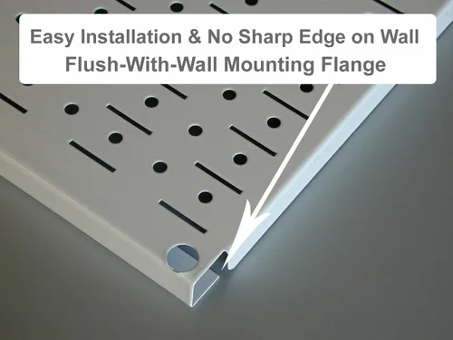 Vista 6 de Tablero horizontal para herramientas de garaje para pared, dos tablas de 32 pulgadas de ancho x 16 pulgadas de alto, fáciles de instalar Blanco
