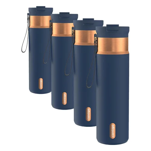 Vista 14 de Contigo DualSip - Botella de agua de acero inoxidable con aislamiento al Abismo Bronce