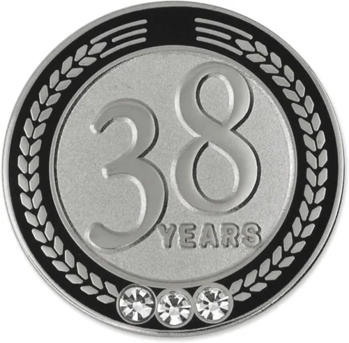 Vista 31 de PinMart Years of Service Award Employee Recognition Gift Pin de solapa - Negro