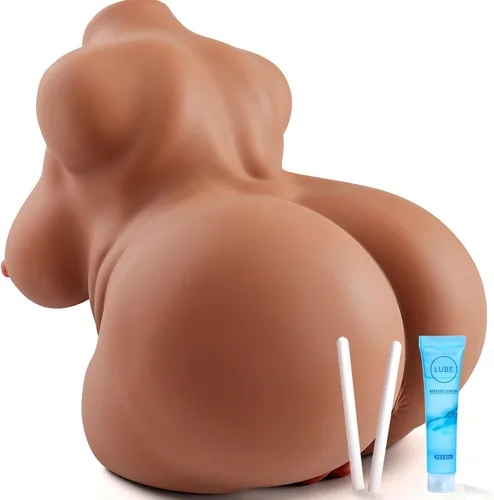 Vista 10 de Muñeca Sexual Masturbador Masculino con Fantasía de Reloj de Arena Perfecta, Muñecas Sexuales Marrones Realistas de 4.9 kg para Hombres con Vagina