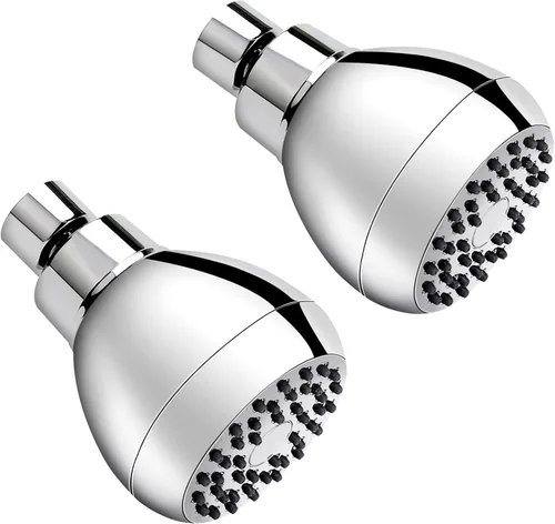 Vista 12 de AISOSO Cabezales de ducha de alta presión, cabezales de ducha de 3 pulgadas con rotación de 360 grados y boquillas de silicona para una ducha Níquel