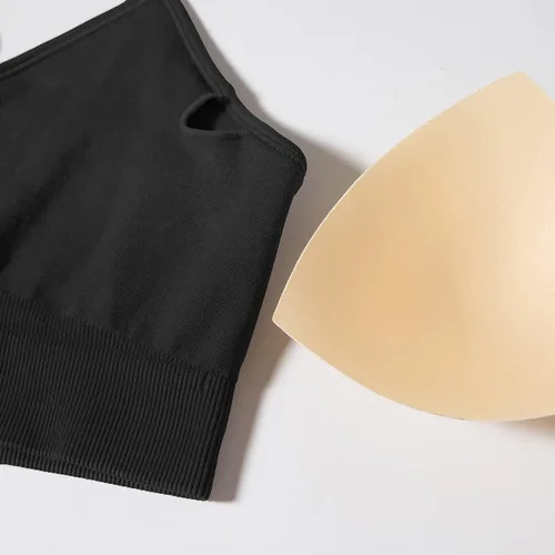 Vista 3 de ABOCIW Tirantes delgados acolchados de bajo impacto para mujer, espalda en Y, brasier deportivo para entrenamiento, fitness, yoga, correr
