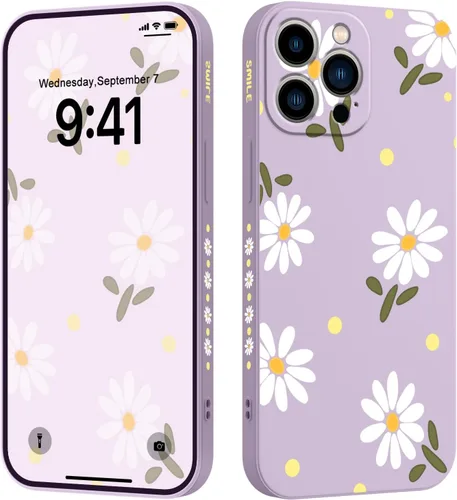 Vista 13 de LEECG Funda para iPhone 13 con diseño de mariposas y flores, diseño de astronauta, funda de teléfono con forro de microfibra suave, funda delgada