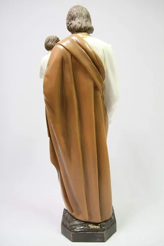 Vista 7 de Vittoria Collection Escultura de estatua religiosa católica de San José con el Santo Niño Jesús de 25.5 pulgadas, hecha en Italia