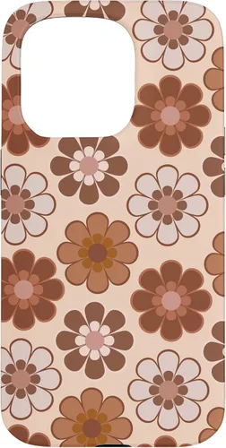 Vista 14 de 70s Retro Floral Pattern in Brown, Tan and Camel Case for iPhone 17