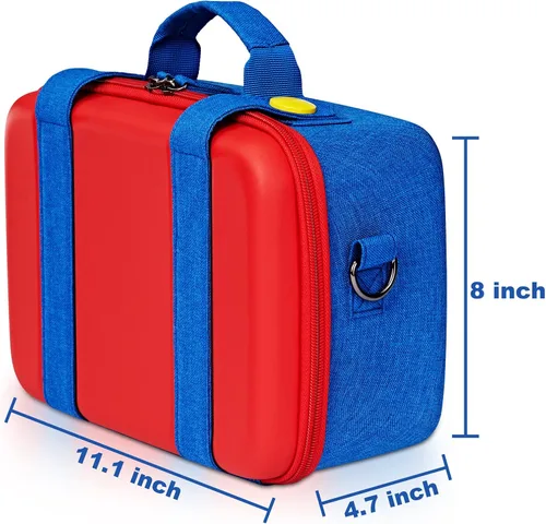 Vista 6 de FUNLAB Funda de transporte para Switch compatible con Nintendo SwitchOLED, carcasa rígida para Switch con soporte de 14 juegos para Switch