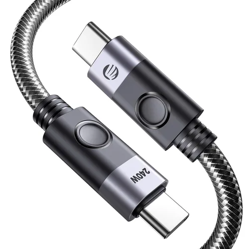 Vista 9 de ORICO Cable USB C a USB C de 240 W, ángel derecho de 1.5 M, cable USB C de transferencia de datos de 40 Gbps, cable tipo C compatible con Dell, iPad